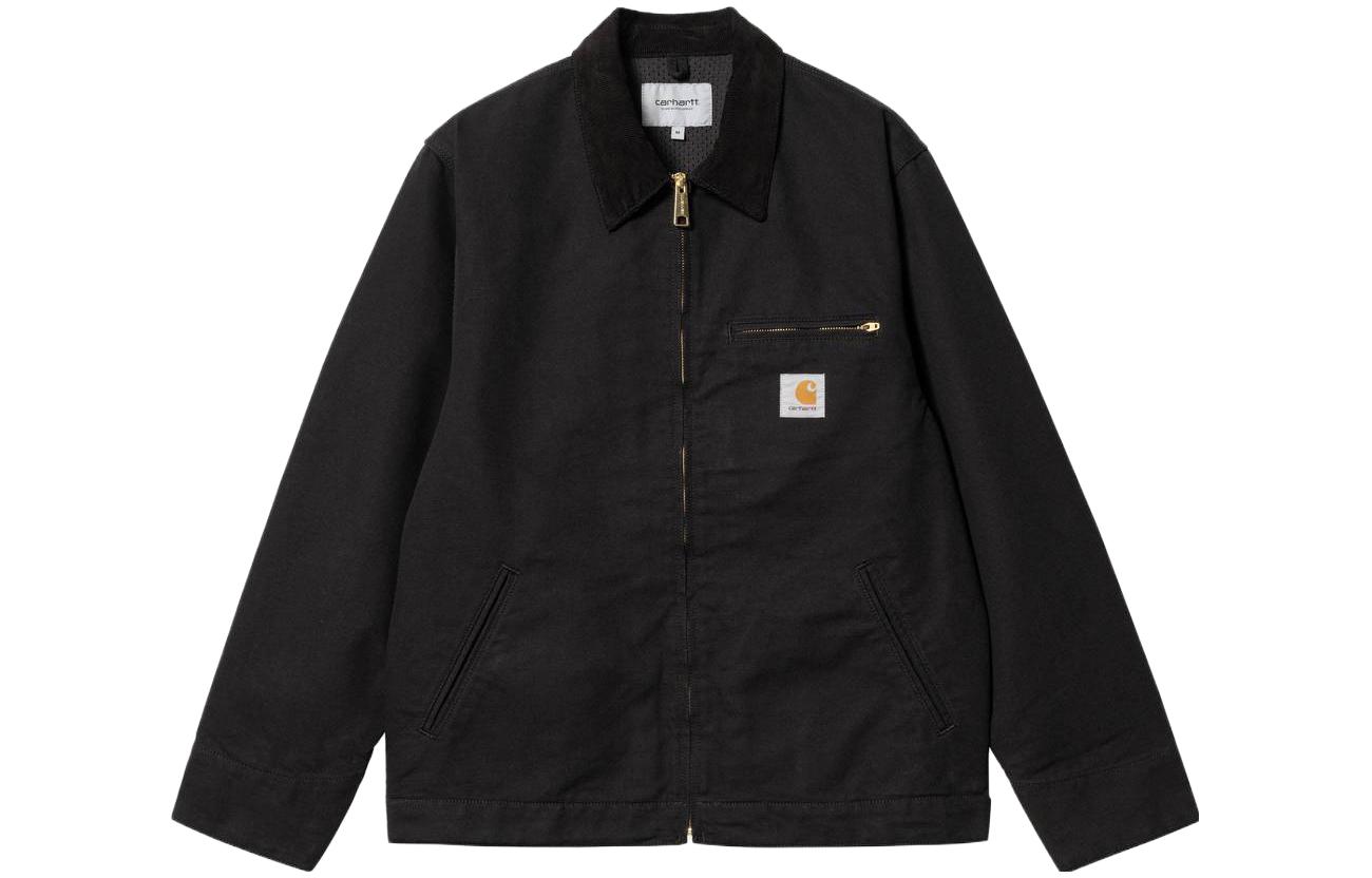 Carhartt WIP Detroit Jacket Black Corduroy Collar SS23  Casual Outerwear. I031947-00E-02