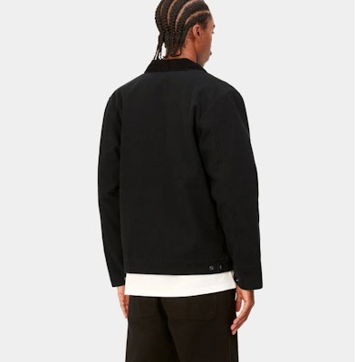 Carhartt WIP Detroit Jacket Black Corduroy Collar SS23 Casual Outerwear. I031947-00E-02 Details for Carhartt WIP Detroit Jacket Black Corduroy Collar SS23 Casual Outerwear. I031947-00E-02