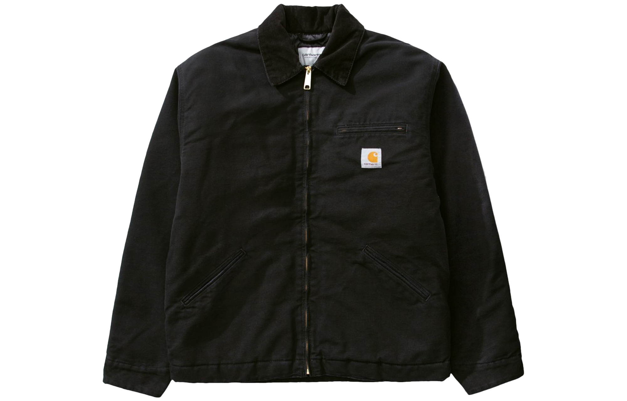 Buy Carhartt WIP 黑色底特律夹克 FW23 复古标志灯芯绒领休闲外套 I027358