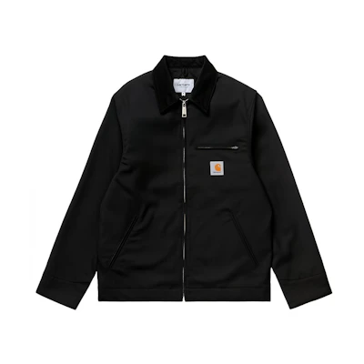 Carhartt WIP Detroit Jacket Black Logo Collar Long Sleeve Jacket I029143-89-01