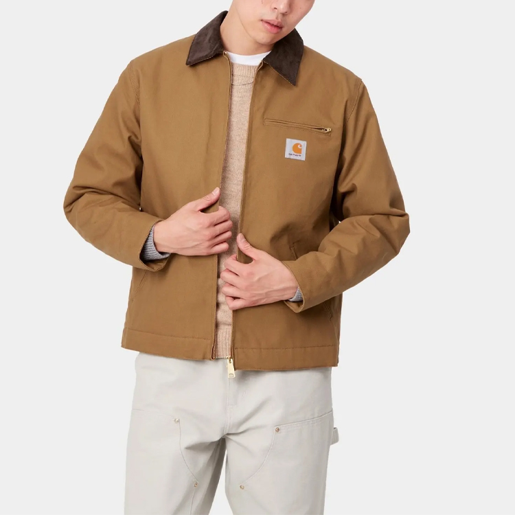 Purchase Carhartt WIP Detroit Jacket Coklat Retro Vintage Jaket Kerja Kapas. I028424-00S-01