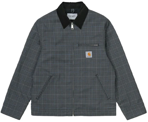 Carhartt WIP 男款底特律經典外套 灰色格紋燈芯絨領外套 I029143-0CZ-01 Buy Carhartt WIP 男款底特律經典外套 灰色格紋燈芯絨領外套 I029143-0CZ-01