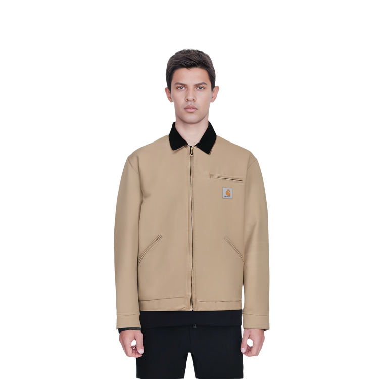 Shop Carhartt WIP Jaket Detroit Kerah Corduroy Coklat Vintage Workwear. I027358-0IA3K