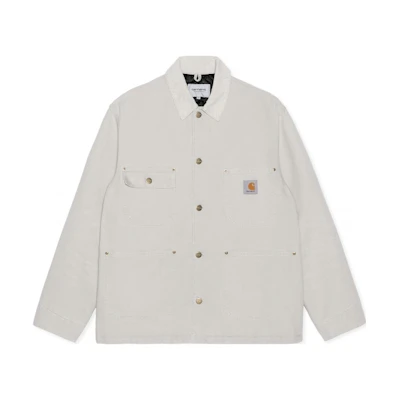 Carhartt WIP Detroit Jacket FW23 Vintage Logo Corduroy Collar Gray Casual. I027357-0IC-3K
