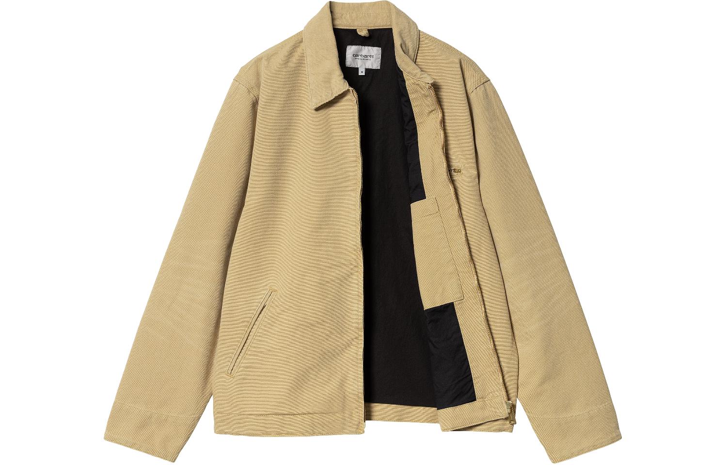 Shop Carhartt WIP Detroit Jaket Khaki - Jaket Kolar Korduroi Retro Unisex. I032940-25B-3K