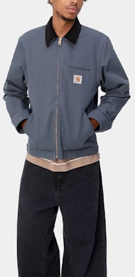 Carhartt WIP Detroit Jaket Zeus Colorblock Logo Zip Jaket Biru. I032940-1YM-01 Details for Carhartt WIP Detroit Jaket Zeus Colorblock Logo Zip Jaket Biru. I032940-1YM-01