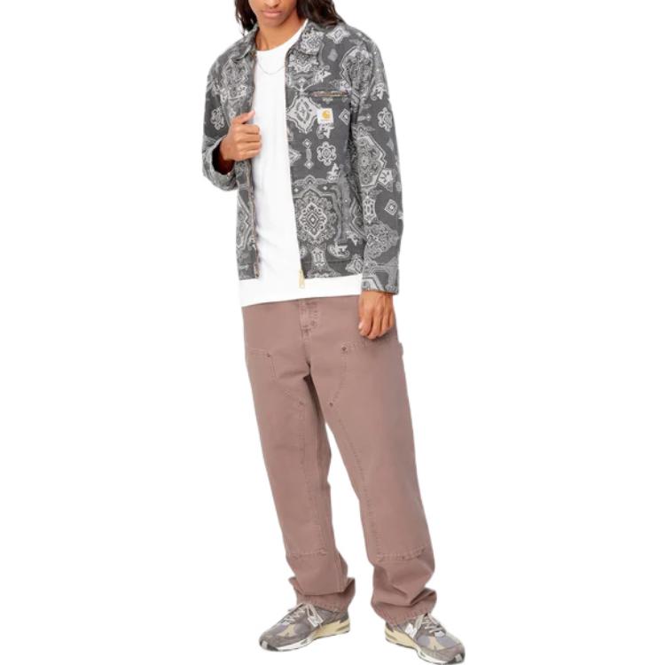 Shop Carhartt WIP Double Knee Pants FW22 Solid Patchwork Misty Pink. I029196-0W8-FH