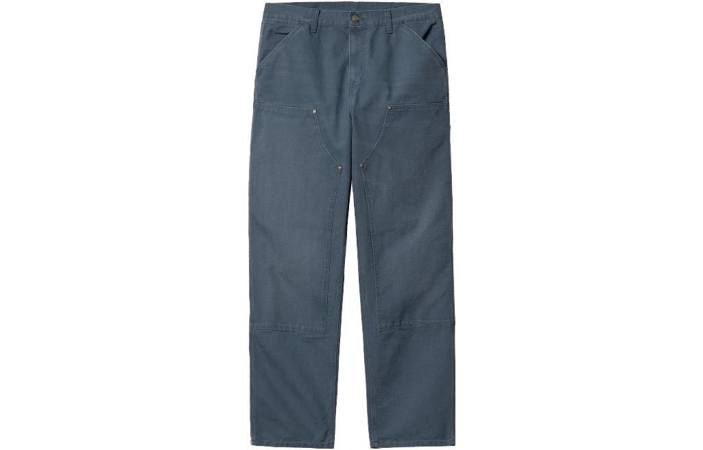 Lookbook Carhartt WIP Double Knee Pants FW23 Kasual Potongan Lurus - Biru Teal. I031501-0R3K-32