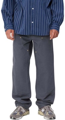 칼하트 WIP 더블 무릎 팬츠 그레이 - 캐주얼 워크웨어 스트레이트 핏. I031501-1CQ-01 Shop 칼하트 WIP 더블 무릎 팬츠 그레이 - 캐주얼 워크웨어 스트레이트 핏. I031501-1CQ-01