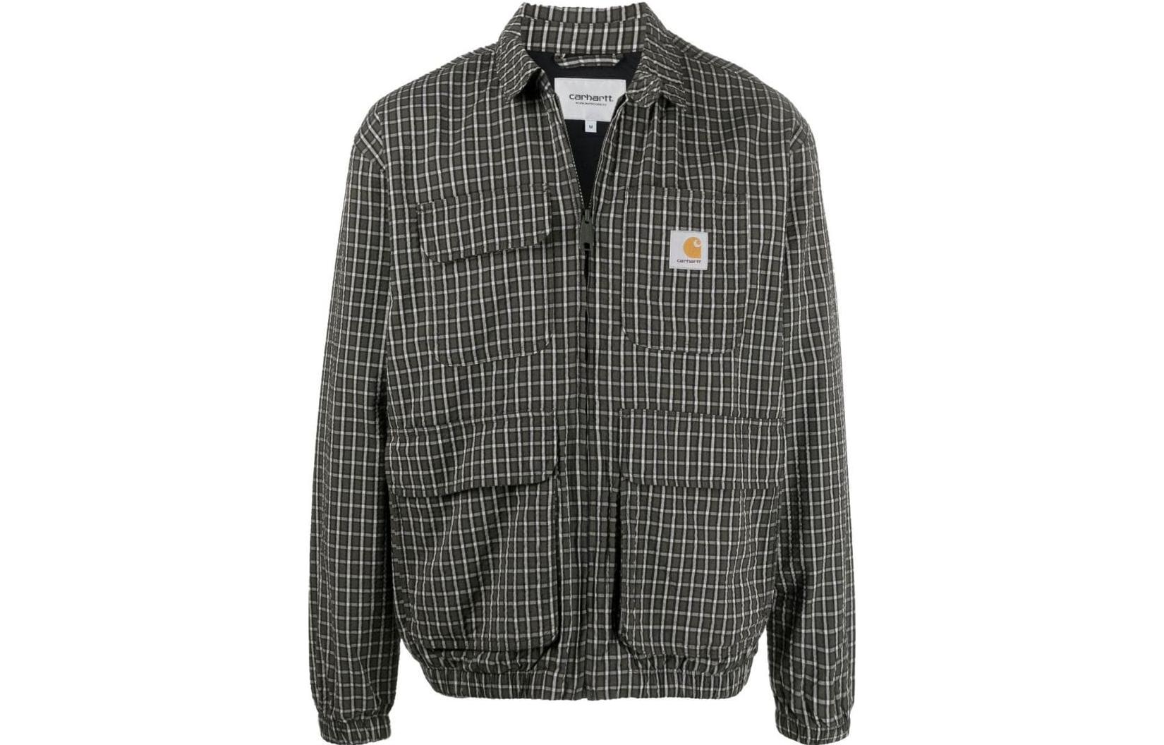 Carhartt WIP Dryden Plaid Collared Casual Jacket I030024OQWXX