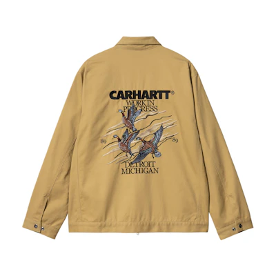 Carhartt WIP Ducks Jacket Khaki Unisex Long Sleeve with Embroidered Duck Design I033699-1YH-XX
