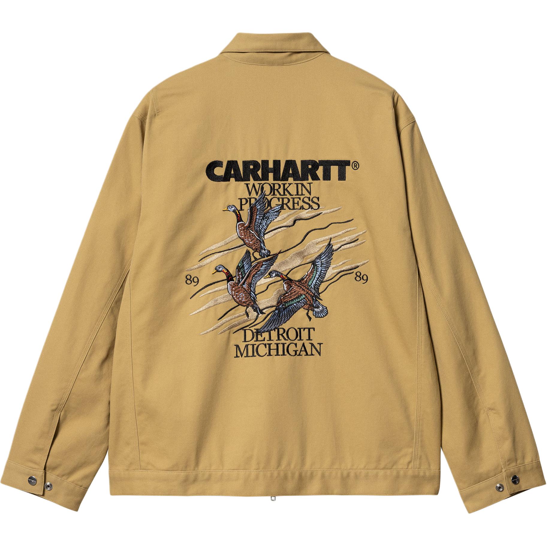 Carhartt WIP Ducks Jacket Khaki Unisex Long Sleeve with Embroidered Duck Design I033699-1YH-XX 圖 2