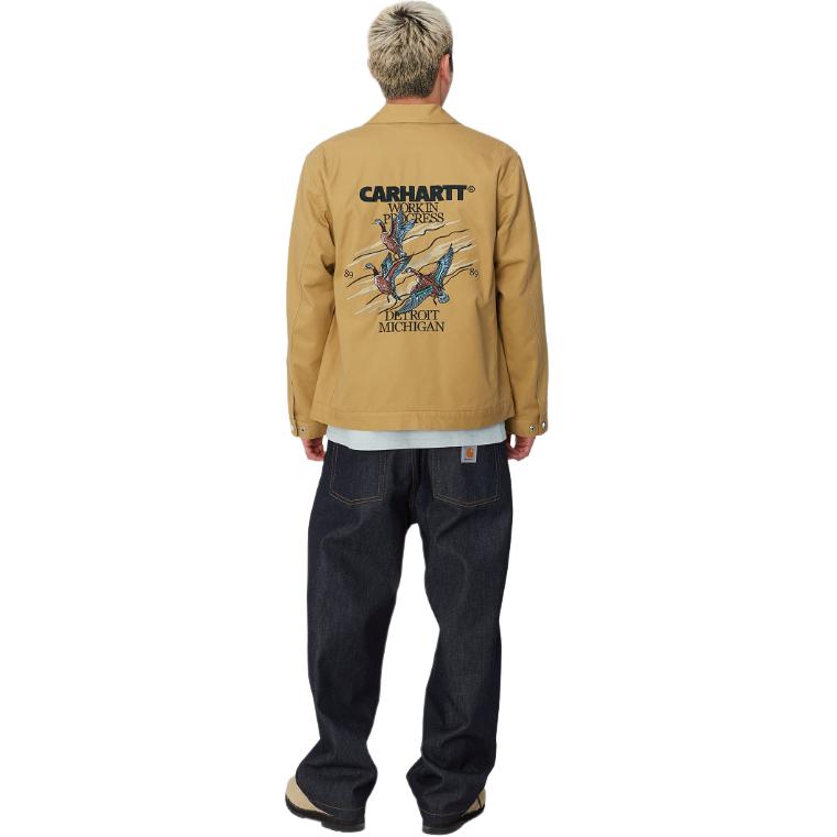 Carhartt WIP Ducks Jacket Khaki Unisex Long Sleeve with Embroidered Duck Design I033699-1YH-XX 圖 4