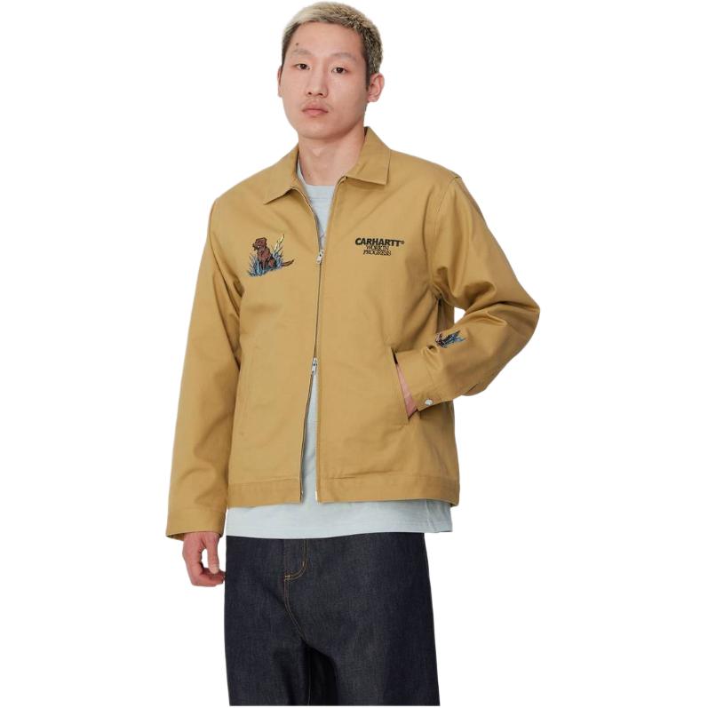 Carhartt WIP Ducks Jacket Khaki Unisex Long Sleeve with Embroidered Duck Design I033699-1YH-XX 圖 6