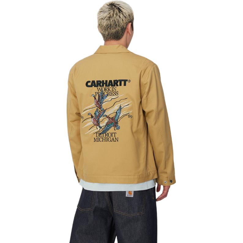 Carhartt WIP Ducks Jacket Khaki Unisex Long Sleeve with Embroidered Duck Design I033699-1YH-XX 圖 7