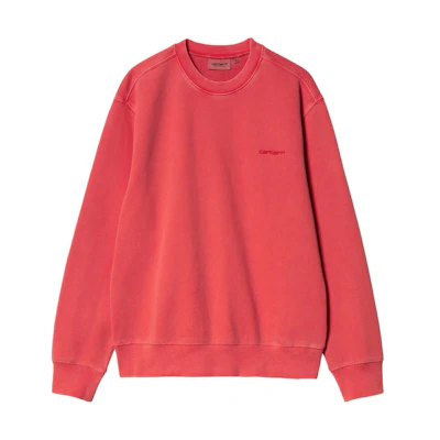 Carhartt WIP Duster Script Red Crewneck Sweatshirt Embroidered Casual Fit I033065-1ZG-GD