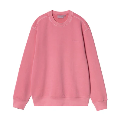 Carhartt WIP Duster Script Sweat Pink Crewneck Sweatshirt Relaxed Fit I033065-29P-GD