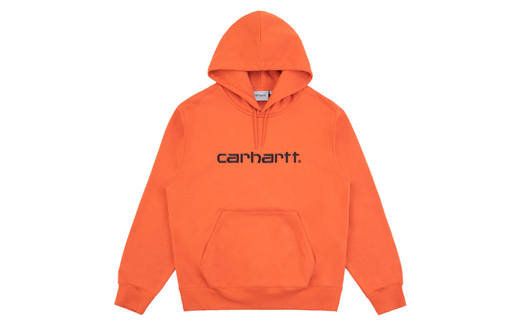 Carhartt WIP Embroidered Fleece Hoodie Orange - Casual Wear CHXSWI027093D-ORX