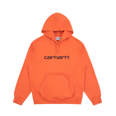 Carhartt WIP Embroidered Fleece Hoodie Orange - Casual Wear CHXSWI027093D-ORX