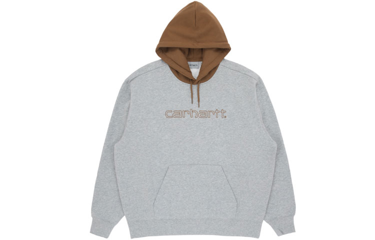 Carhartt WIP Embroidered Logo Color-Block Hoodie Winter Gray CHXSWA202013F-GY2
