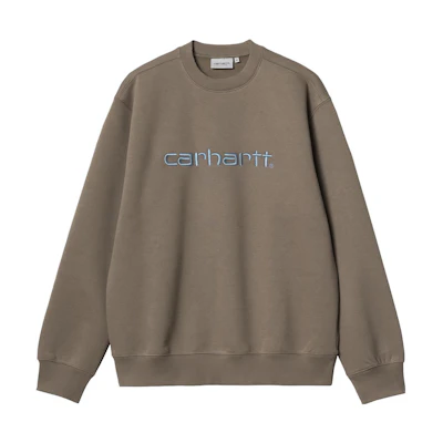 Carhartt WIP Embroidered Logo Crewneck Long Sleeve Sweatshirt I030546-1R8-XX