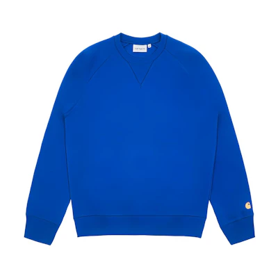 Carhartt WIP Embroidered Logo Fleece Crewneck Sweatshirt Blue - CHXSWI026383D-BLX
