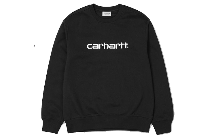 Carhartt WIP Embroidered Logo Fleece Crewneck Sweatshirt Winter Black () CHXSWI027092D-BKX