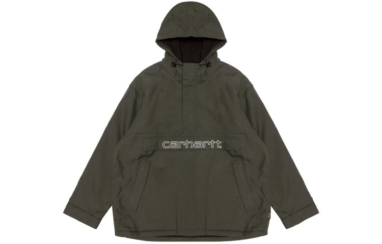 Carhartt WIP Embroidered Logo Hooded Jacket in Forest Green CHXJKI026795D-GRD
