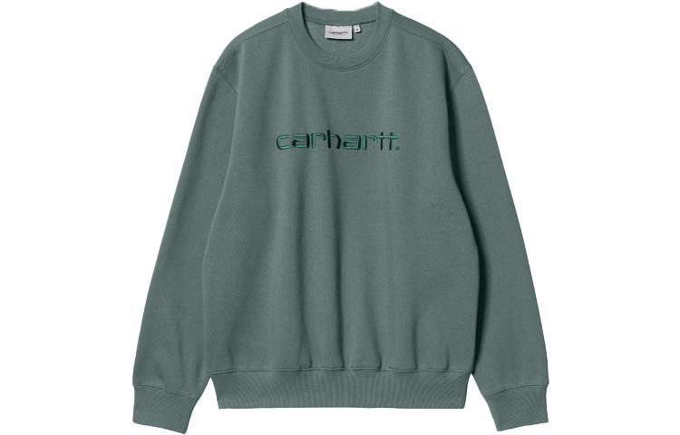 Carhartt WIP Embroidered Logo Loose Crewneck Sweatshirt Green () I030229-0JS-XX