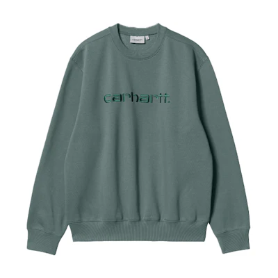 Carhartt WIP Embroidered Logo Loose Crewneck Sweatshirt Green () I030229-0JS-XX