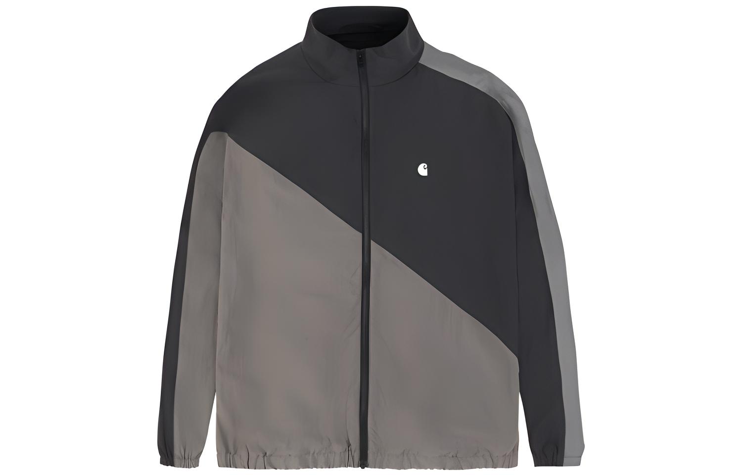 Carhartt WIP Embroidered Logo Patchwork Sports Jacket Black CHXJKA91033XC-BKX