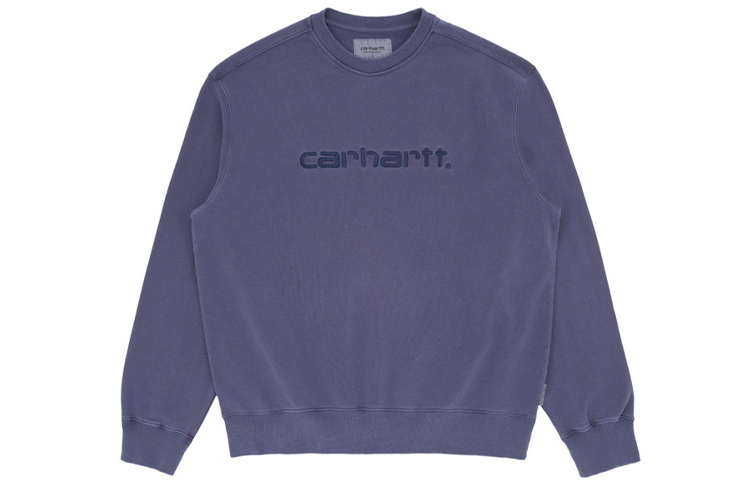 Carhartt WIP Embroidered Washed Crewneck Sweatshirt Blue CHXSWA202007F-BLX