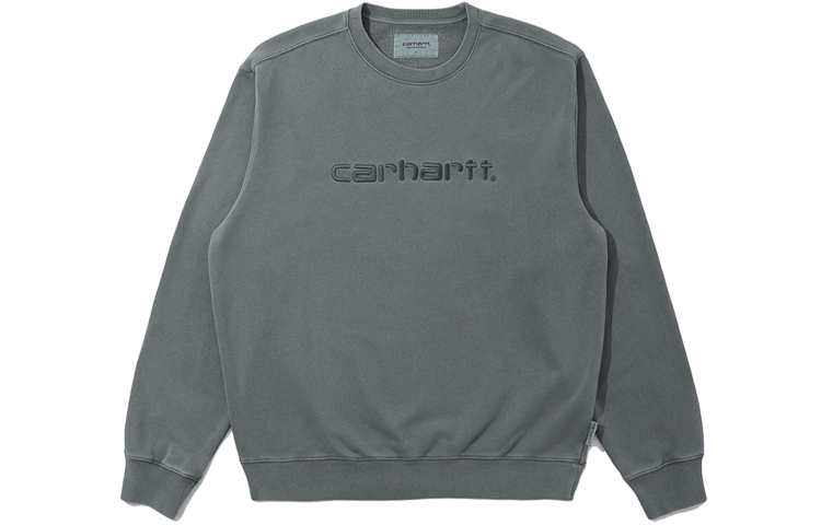 Carhartt WIP Embroidered Washed Pullover Sweatshirt Grey-Green CHXSWA202007F-GRD