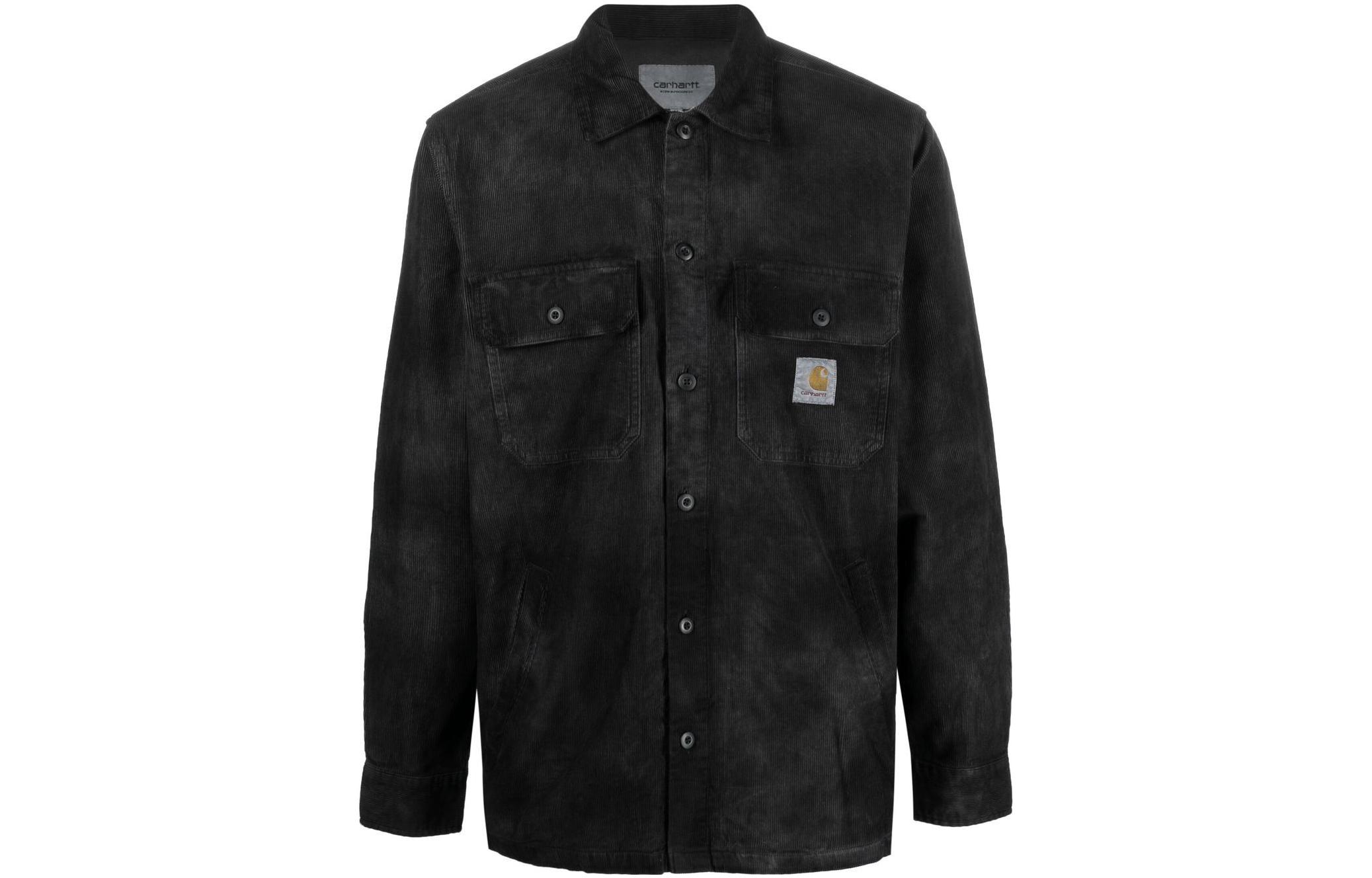 Carhartt WIP Faded Effect Regular Fit Cotton Jacket Men’s Black I031360