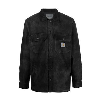 Carhartt WIP Faded Effect Regular Fit Cotton Jacket Men’s Black I031360