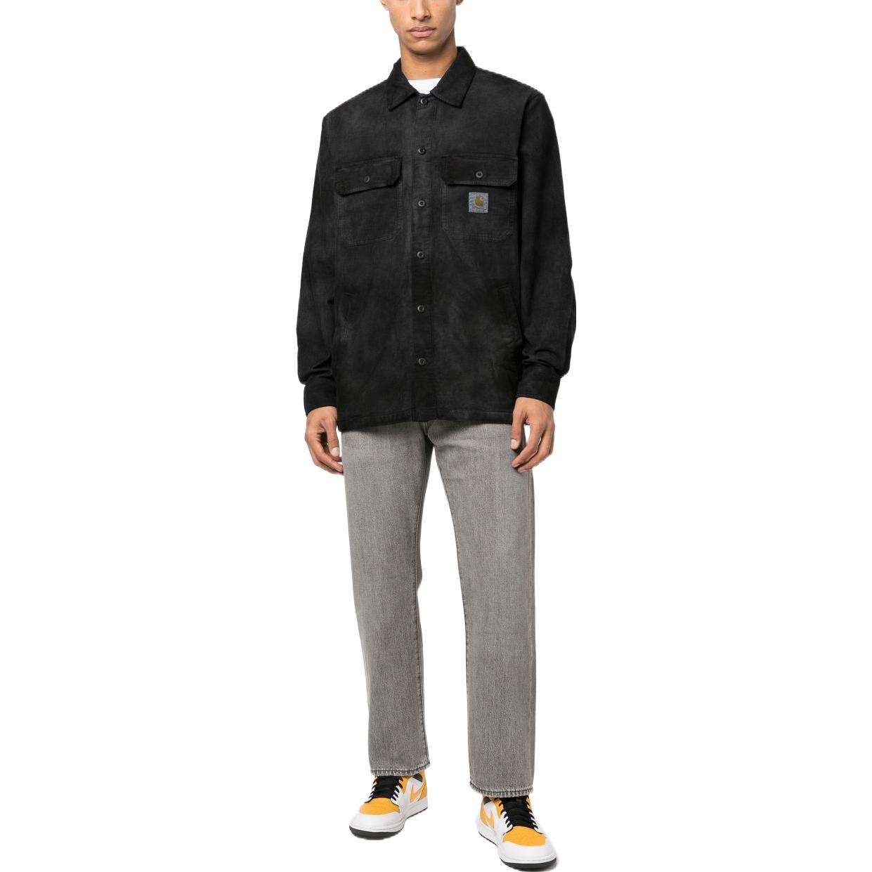 Carhartt WIP Faded Effect Regular Fit Cotton Jacket Men’s Black I031360 圖 3