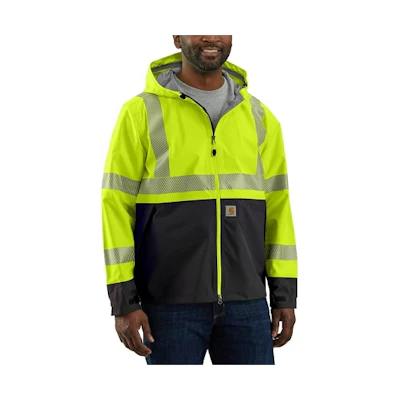 Carhartt WIP Fitted Waterproof Outdoor Jacket Fluorescent Yellow/Black 0J5300-M