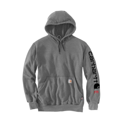 Carhartt WIP Flame-Resistant Force Midweight Hooded Logo Hoodie Loose Fit Grey Men 104505