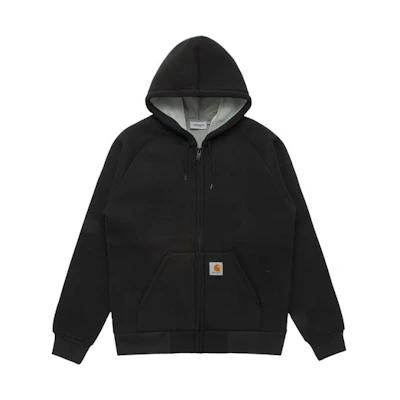 Carhartt WIP Fleece Lined Zip Hoodie Jacket Black CHXJKI18044XB-BKX