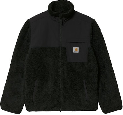 Carhartt WIP Fleece Logo Jacket for Men - Black Stand Collar I029566-89-XX Order Carhartt WIP Fleece Logo Jacket for Men - Black Stand Collar I029566-89-XX
