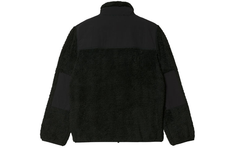 Lookbook Carhartt WIP Fleece Logo Jacket for Men - Black Stand Collar I029566-89-XX