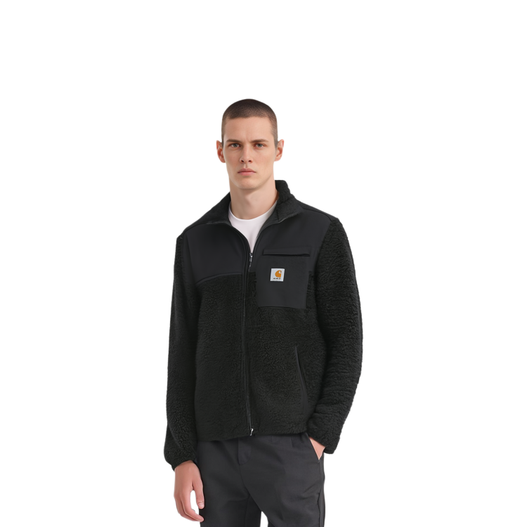Purchase Carhartt WIP Fleece Logo Jacket for Men - Black Stand Collar I029566-89-XX
