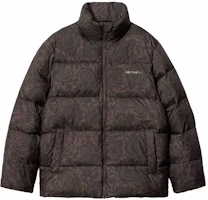 Carhartt WIP Full Print Stand Collar Zip Jacket Brown Fashion Outerwear I032262-20O-XX Carhartt WIP Full Print Stand Collar Zip Jacket Brown Fashion Outerwear I032262-20O-XX