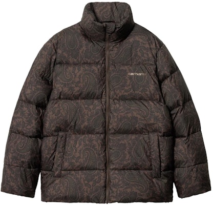 Carhartt WIP Jaket Coklat Berzip Kolar Berdiri Cetakan Penuh Fesyen Lelaki I032262-20O-XX Order Carhartt WIP Jaket Coklat Berzip Kolar Berdiri Cetakan Penuh Fesyen Lelaki I032262-20O-XX