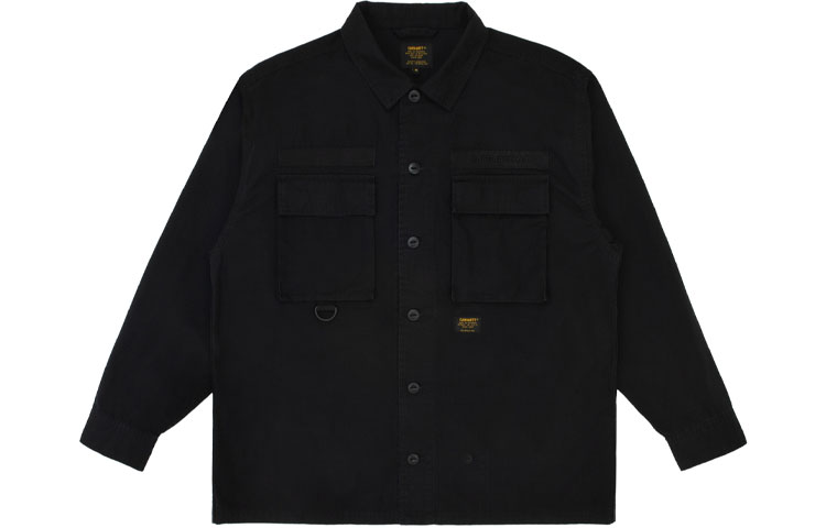 Carhartt WIP FW21 Black Plain Pocket Shirt Jacket Unisex CHXSTA211024G-BKX