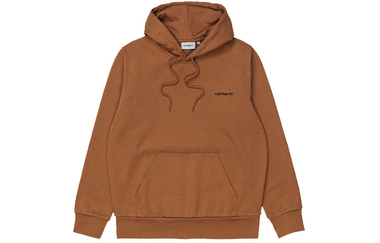 Carhartt WIP FW21 Brown Hoodie with Embroidered Chest Logo Unisex I028937-0AB-90
