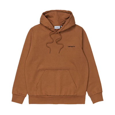 Carhartt WIP FW21 Brown Hoodie with Embroidered Chest Logo Unisex I028937-0AB-90