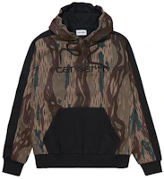 Carhartt WIP FW21 Embroidered Logo Color-Block Hoodie Black Unisex I029575-0JX-XX Carhartt WIP FW21 Embroidered Logo Color-Block Hoodie Black Unisex I029575-0JX-XX