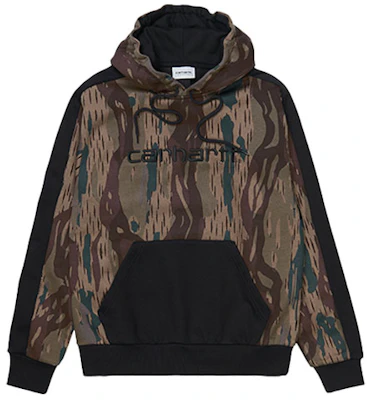 Carhartt WIP FW21 刺绣标志拼色连帽衫 黑色 男女款 I029575-0JX-XX Buy Carhartt WIP FW21 刺绣标志拼色连帽衫 黑色 男女款 I029575-0JX-XX