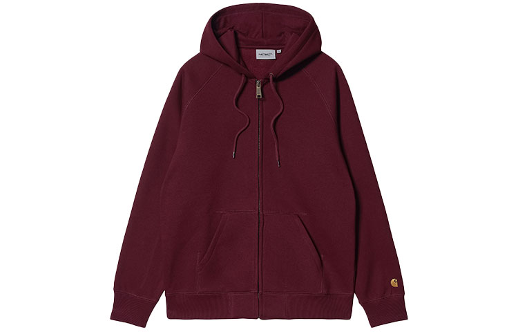 Carhartt WIP FW21 Embroidered Logo Hooded Jacket Maroon Unisex I026385-0HN-XX